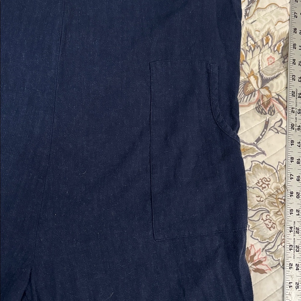 Vintage Sleeveless Blue Super Wide Leg Jumpsuit - Picture 5 of 6